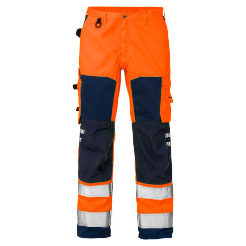 Fristads werkbroek 2026 oranje-blauw high visibility