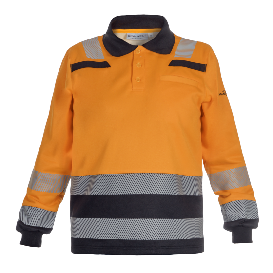 Hydrowear sweater Tokio orange-black (high visibilty)