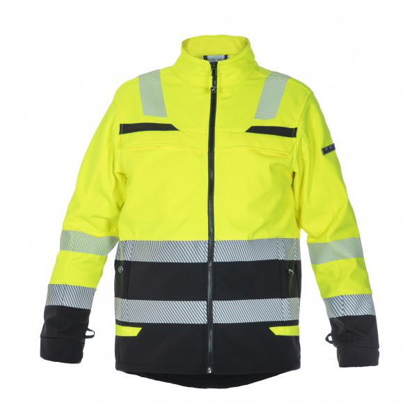 Hydrowear softshel Telford yellow-black (high visibility)