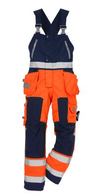 Fristads am. overall 1014 oranje-blauw high visibility (met holsterpockets)