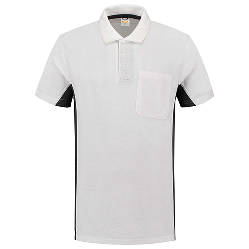 Tricorp poloshirt 202002 white-darkgrey