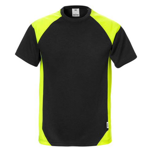 Fristads t-shirt 7046 zwart-geel