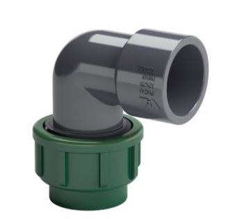 PVC knie lijmxklem nm